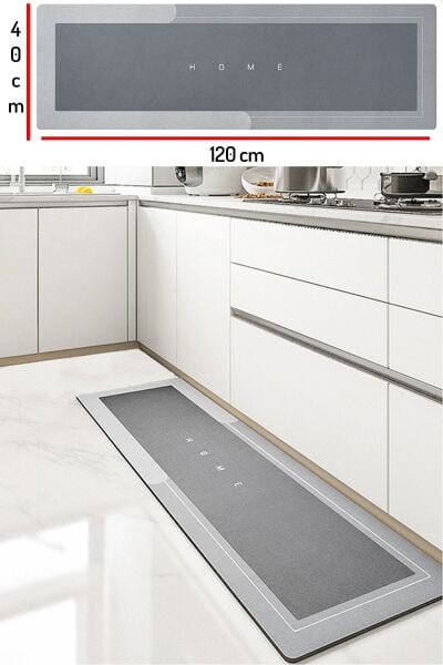 Su Emici Banyo Paspası Kaymaz Tabanlı Su Emici Yapı 40x120cm Uzun Paspas