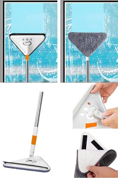 Üçgen Mop 3 Mikrofiber Bezli Çekpaslı