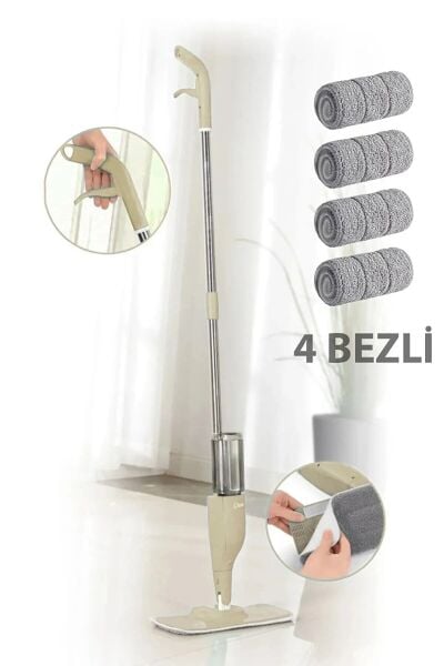 Sprey Mop Deterjan Hazneli 4 Bezli