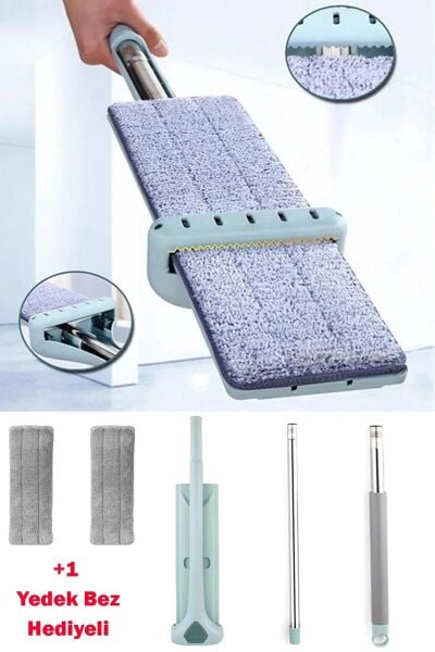 Handy Mop Kendinden Sıkmalı Kovasız Tablet Mop +1 Yedek Bez Hediye