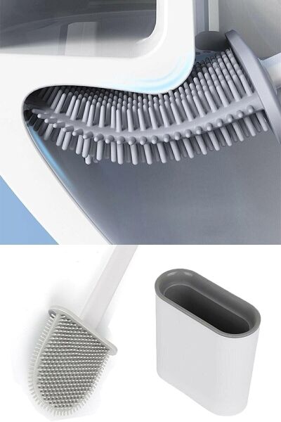 Silikon Wc Fırçası Duvara Asılabilir Yapışkanlı
